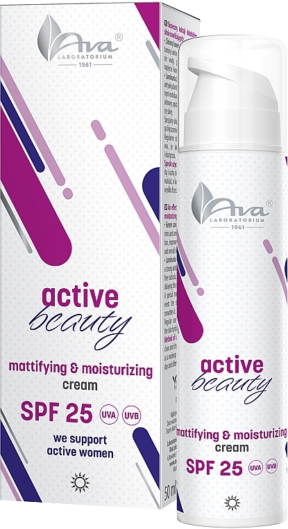 Mattierende und feuchtigkeitsspendende Gesichtscreme - Ava Laboratorium Active Beauty Mattifying & Moisturizing Cream SPF 25 — Bild N1