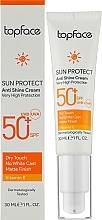Sonnenschutzcreme für das Gesicht SPF50+ - TopFace Sun Protect Anti Shine Cream SPF50+ — Bild N2