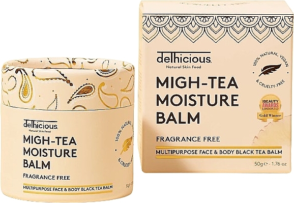 Parfümfreier Feuchtigkeitsbalsam für Gesicht und Körper - Delhicious Migh-Tea Moisture Multipurpose Balm Fragrance Free  — Bild N1