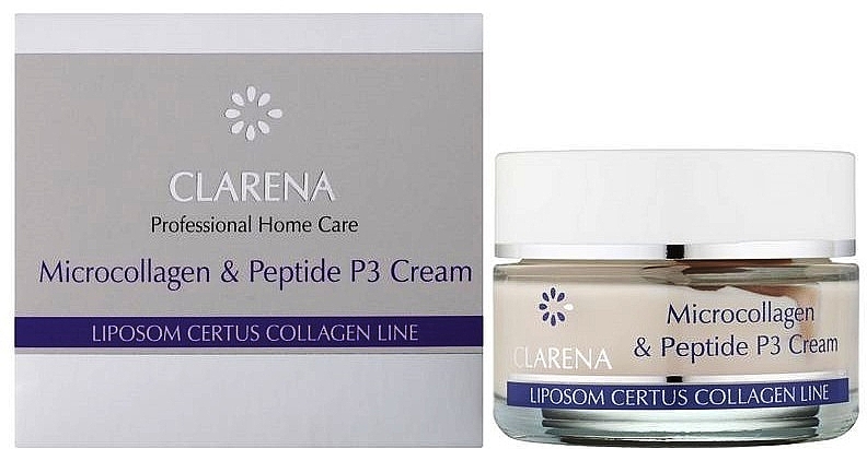 Anti-Aging Gesichtscreme mit Mikrokollagen und P3-Peptid - Clarena Microcollagen & Peptide P3 Cream — Bild N3