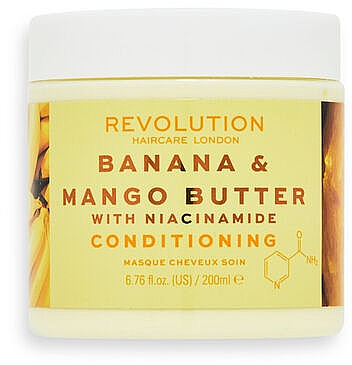 Maske mit Bananen- und Mangoöl und Niacinamid - Revolution Haircare Conditioning Banana & Mango Butter with Niacinamide Mask — Bild N1