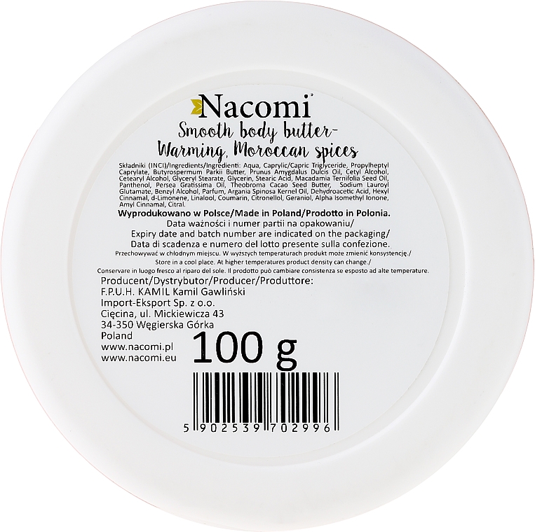 Körperbutter mit marokkanischen Gewürzen - Nacomi Smooth Body Butter Warming Moroccan Spices — Bild N2