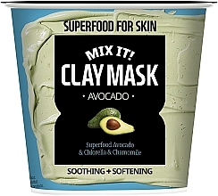 Düfte, Parfümerie und Kosmetik Beruhigende und erweichende Tonmaske mit Avocado-Extrakt - Superfood for Skin MIX IT! Clay Mask Avocado