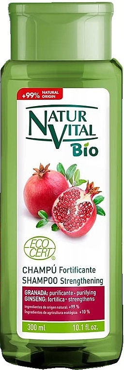 Stärkendes Shampoo - Natur Vital Bio Fortifying Strengthening Shampoo Pomegranate — Bild N1