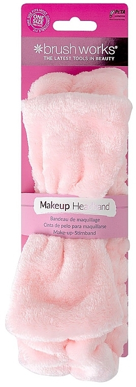 Make-up Stirnband - Brushworks Makeup Headband Pink — Bild N1