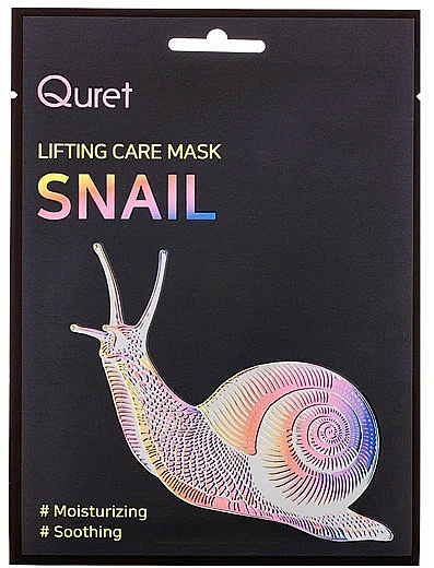 Feuchtigkeitsspendende und beruhigende Gesichtsmaske mit Schneckenschleimextrakt - Quret Lifting Care Mask Snail — Bild N1