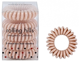 Düfte, Parfümerie und Kosmetik Spiral-Haargummis beige 5 St. - Rolling Hills 5 Traceless Hair Rings Beige