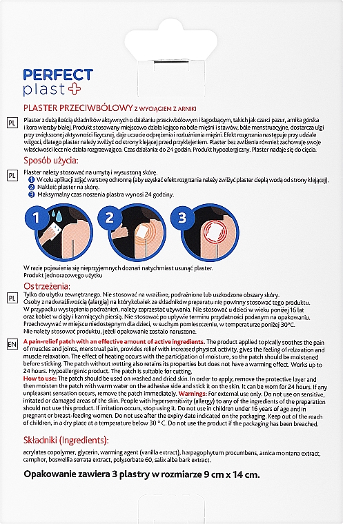 Schmerzpflaster mit Arnika-Extrakt - Perfect Plast — Bild N4