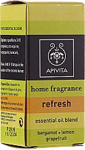Erfrischende Ölmischung aus Bergamotte, Zitrone und Grapefruit - Apivita Aromatherapy Essential Oil Refresh — Bild N1