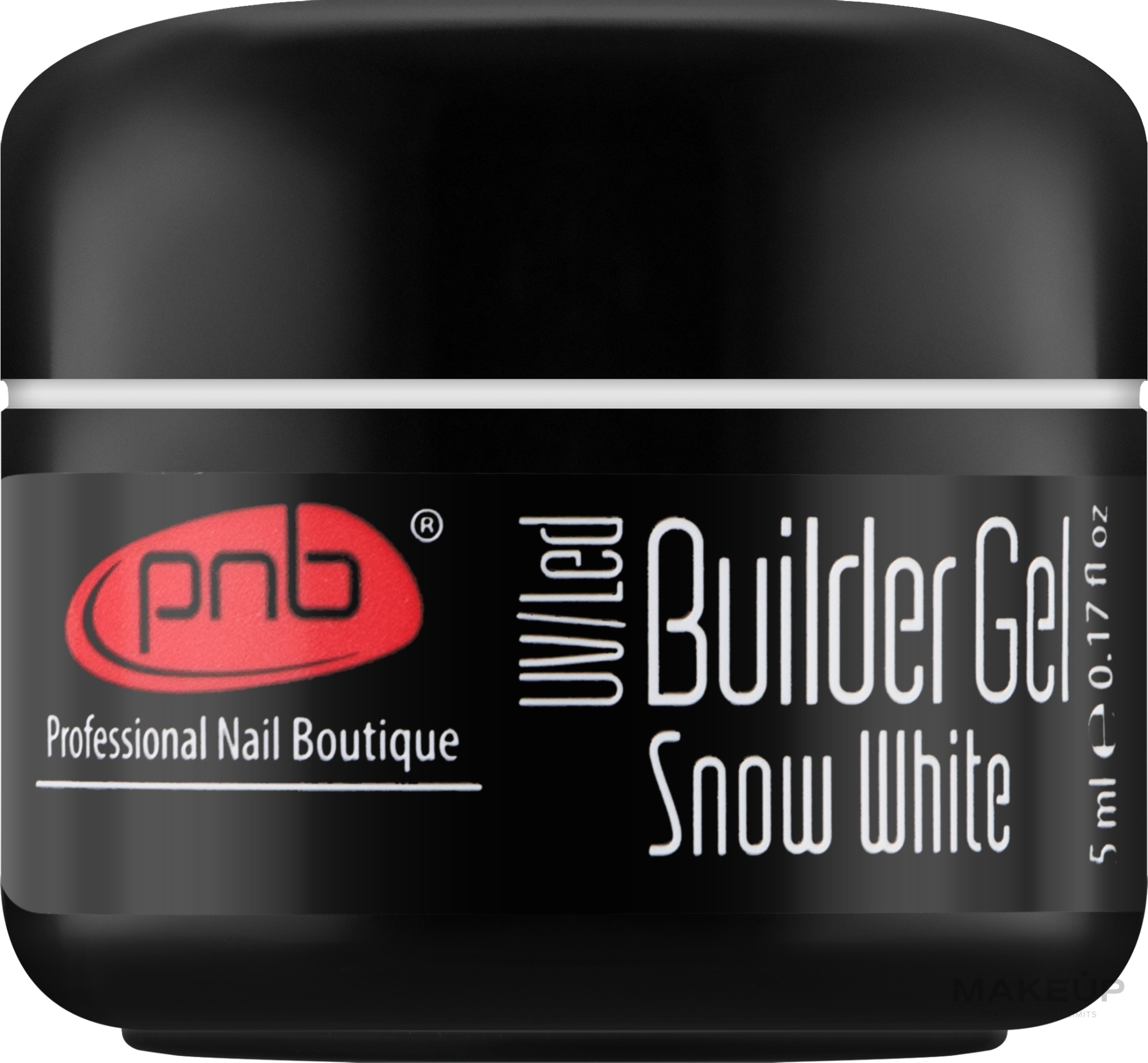 Modelliergel Camouflage schneeweiß - PNB UV/LED Builder Gel Cover Snow White — Bild 5 ml