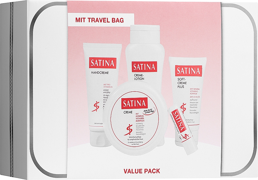 Set - Satina Cream Set (b/cr/150ml + b/lot/200ml + h/cr/100ml + cr/75/ml + lip/balm/4.8g + bag) — Bild N1