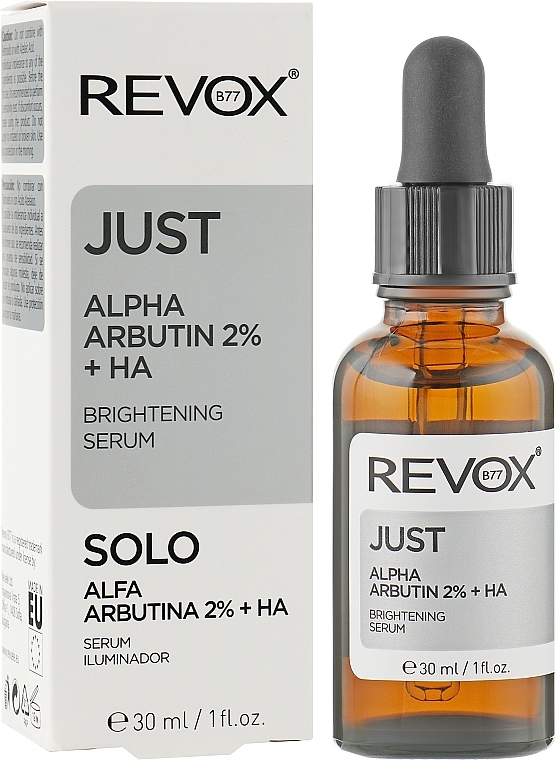Aufhellendes Serum mit Arbutin - Revox Just Alpha Arbutin 2% + HA Brightening Serum — Bild N2