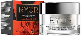Düfte, Parfümerie und Kosmetik Nachtcreme für das Gesicht mit Gold und Arganöl - Ryor Night Cream With Gold And Argan Oil