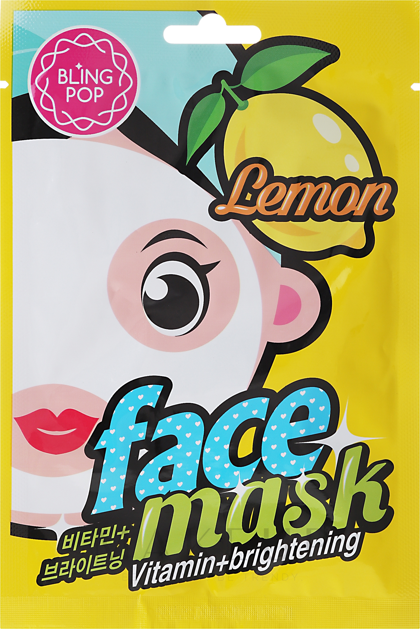 Vitaminisierte und aufhellende Gesichtsmaske mit Zitronenextrakt - Bling Pop Lemon Vitamin & Brightening Face Mask — Bild 20 ml