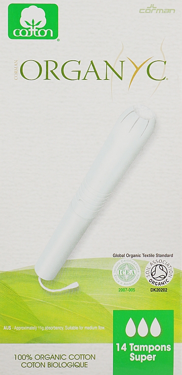 Tampons aus Bio-Baumwolle mit Applikator 14 St. - Corman Organyc Internal Super — Bild N1