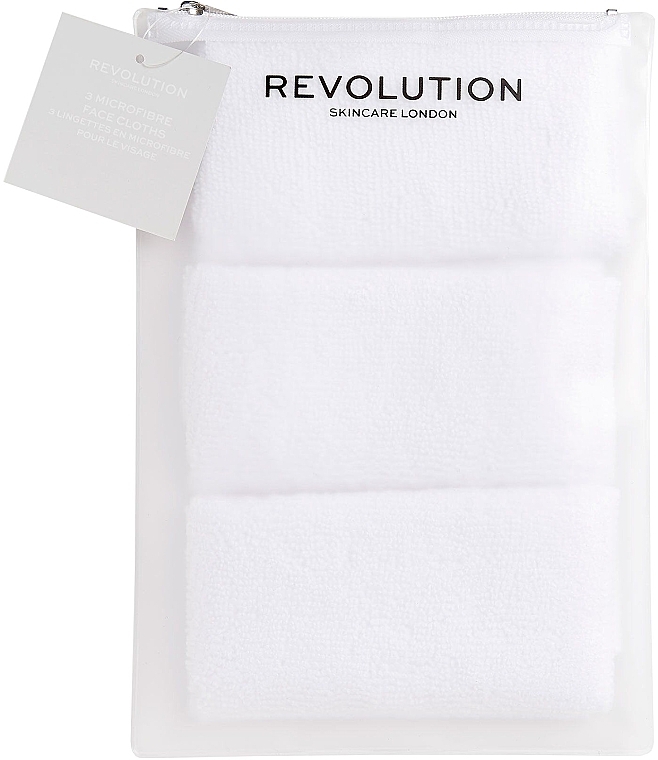 Mikrofaser-Make-up-Entferner-Handtücher 3 St. - Revolution Skincare Recycled & Reusable Microfibre Cleansing Cloths — Bild N1