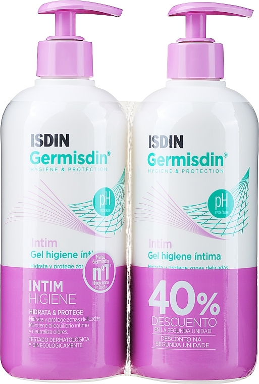 Intimpflegeset - Isdin Germisdin Intim Intimate Hygiene Gel Duo (Intimpflegegel 2x500ml)  — Bild N1