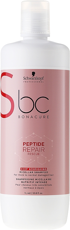 Tief pflegendes Shampoo - Schwarzkopf Professional BC Bonacure Peptide Repair Rescue Deep Nourishing Micellar Shampoo — Bild N3