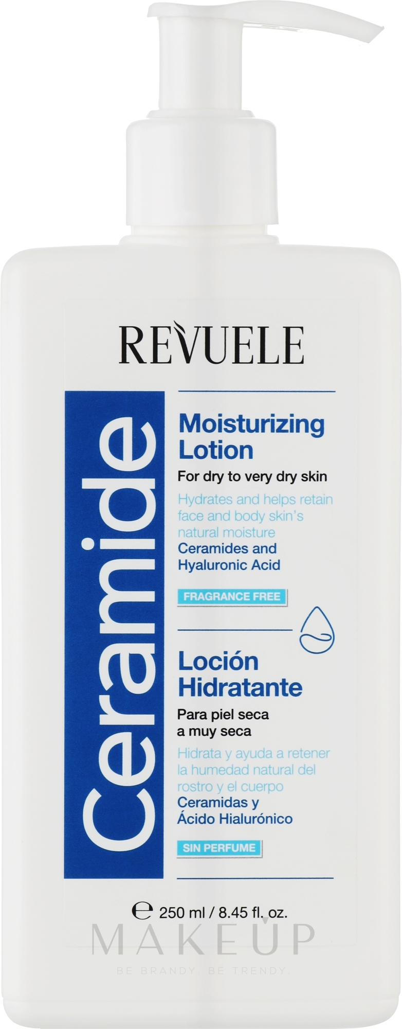 Feuchtigkeitslotion für trockene Gesichts- und Körperhaut - Revuele Ceramide Moisturizing Lotion — Bild 250 ml