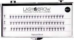 Düfte, Parfümerie und Kosmetik Wimpernbüschel-Set - Lash Brown Premium Flare Silk Lashes Natural Short