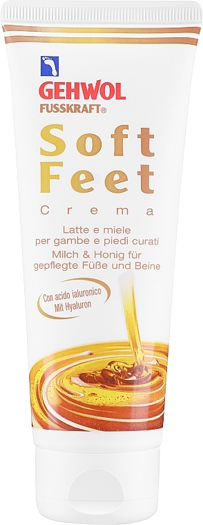 Sanfte Fußcreme mit Milch, Honig und Hyaluronsäure - Gehwol Fußkraft Soft-Feet Creme