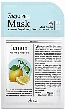 Düfte, Parfümerie und Kosmetik 2-Stufen-Gesichtsmaske mit Zitrone - Ariul 7 Days Plus Mask Lemon