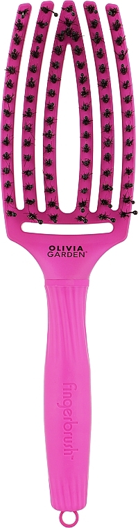 Haarbürste - Olivia Garden Finger Brush Neon Purple  — Bild N2