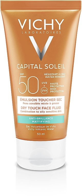 Mattierende Sonnenschutzemulsion für das Gesicht SPF 50 - Vichy Capital Soleil SPF 50 Emulsion Anti-Brillance IP50 — Foto N1