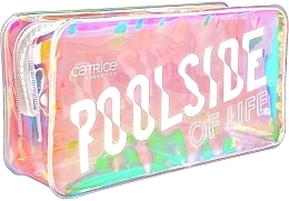 Düfte, Parfümerie und Kosmetik Catrice Poolside Of Life Pool Bag - Transparente Kosmetiktasche mit holografischem Design 