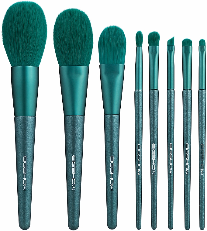 Make-up Pinselset - Eigshow Beauty Jade Green Brush Kit With Cylinder — Bild N2