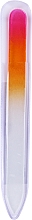 Glasnagelfeile rosa-orange - Tools For Beauty Glass Nail File With Rainbowr Print — Bild N2