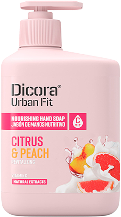 Flüssige Handseife mit Vitamin C und Zitrus- und Pfirsichduft - Dicora Urban Fit Nourishing Hand Soap Vit C Citrus & Peach — Bild N1
