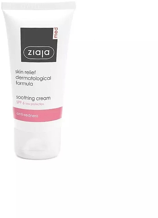 Beruhigende und feuchtigkeitsspendende Creme LSF 6 - Ziaja Med Soothing Anti-Redness Face Cream SPF6 — Bild N1