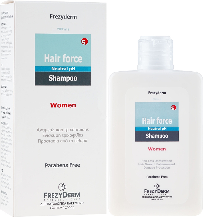 Stärkendes Shampoo gegen Haarausfall für Frauen - Frezyderm Hair Force Shampoo Women — Bild N1