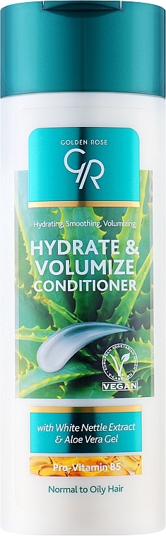 Conditioner für normales bis fettiges Haar mit Brennnesselextrakt und Aloe Vera - Golden Rose Hydrate & Volumeize Conditioner — Bild N1