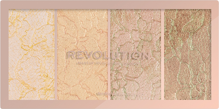 Highlighter-Palette - Makeup Revolution Vintage Lace Highlighter Palette — Bild N2