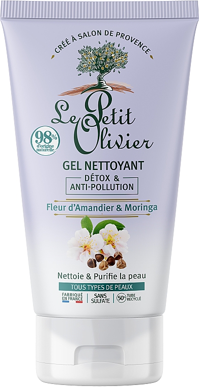 Reinigungsgel mit Mandel- und Moringablütenextrakt - Le Petit Olivier Detox & Anti-Pollution Cleansing Gel — Bild N1