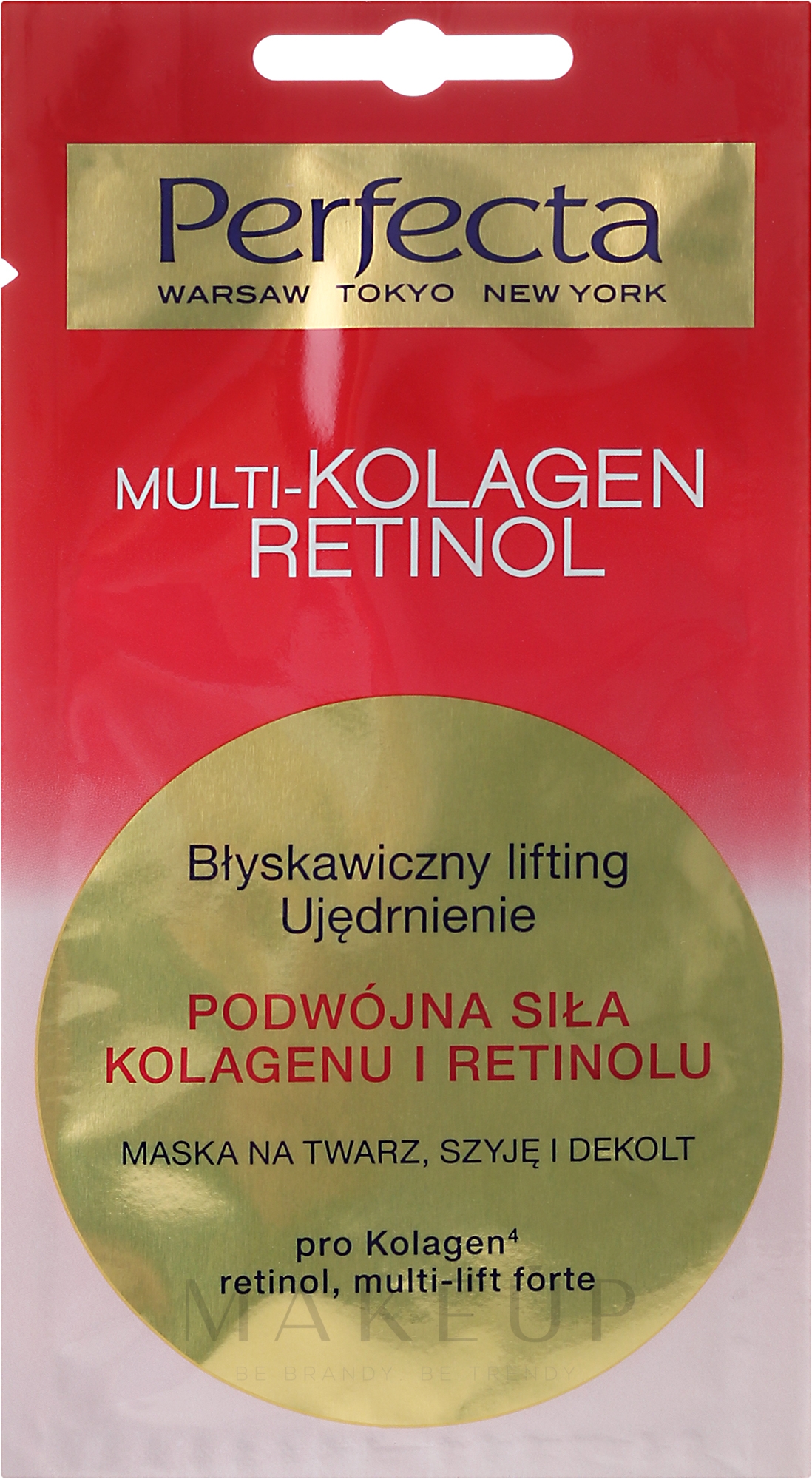 Gesichts-, Hals- und Dekolletémaske mit Liftingeffekt - Perfecta Multi-Kollagen Retinol — Bild 8 ml