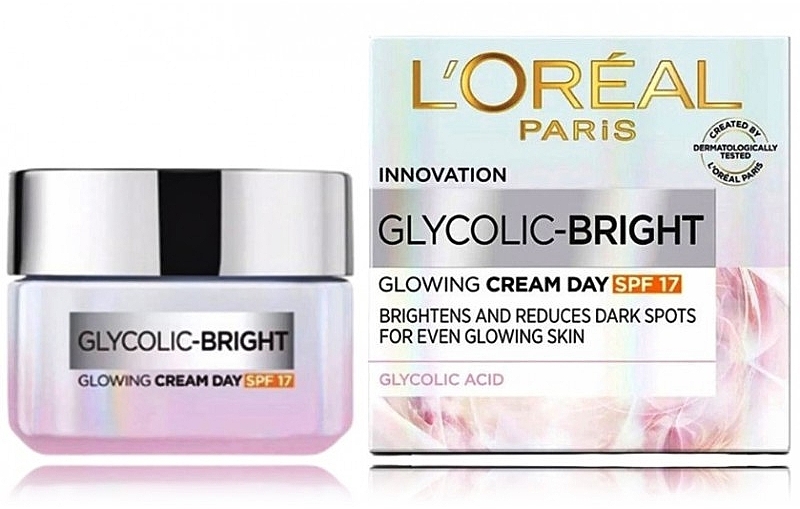 Tagesaufhellende Gesichtscreme - L'Oreal Paris Glycolic-Bright Glowing Cream Day SPF17 — Bild N1