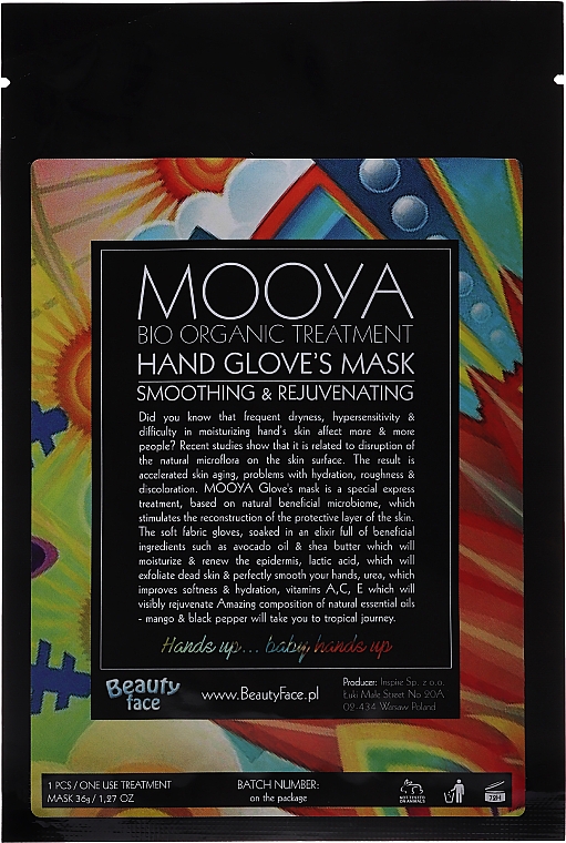 Pflegendes Serum & Maske in Handschuh-Form - Beauty Face Mooya Bio Organic Treatment Mask — Bild N4