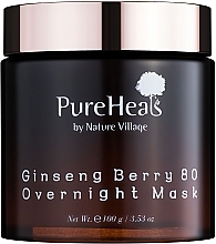 Düfte, Parfümerie und Kosmetik Energetisierende Nachtmaske mit Ginsengbeeren-Extrakt - PureHeal's Ginseng Berry 80 Overnight Mask
