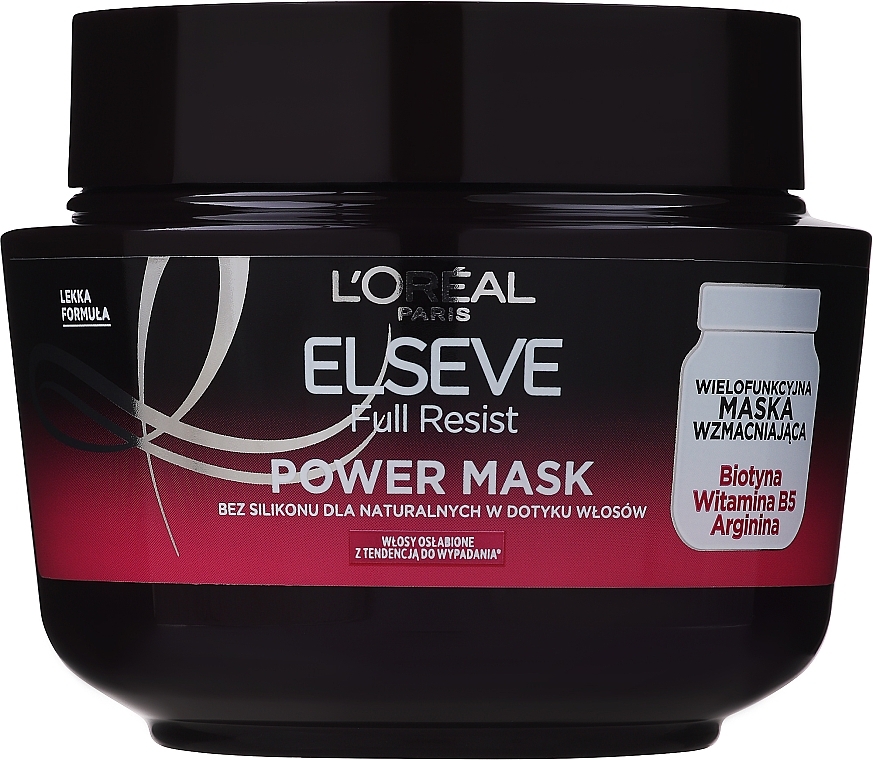 Stärkende Haarmaske mit Biotin, Vitamin B5 und Arginin - L'Oreal Paris Elseve Full Resist Power Mask — Bild N1