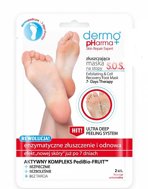 Peeling und zellregenerierende Fußmaske - Dermo Pharma Skin Repair Expert S.O.S. Exfoliating & Cell Recovery Foot Mask