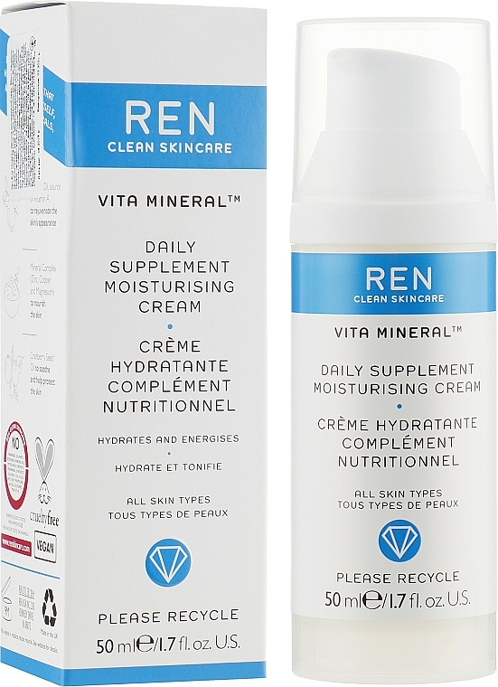 Feuchtigkeitsspendende Tagescreme für alle Huttypen - Ren Vita Mineral Daily Supplement Moisturising Cream — Bild N1