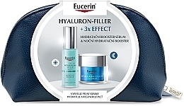 Düfte, Parfümerie und Kosmetik Set - Eucerin Hyaluron-Filler 3x Effect Booster (f/serum/30ml + n/cr/50ml + pouch)