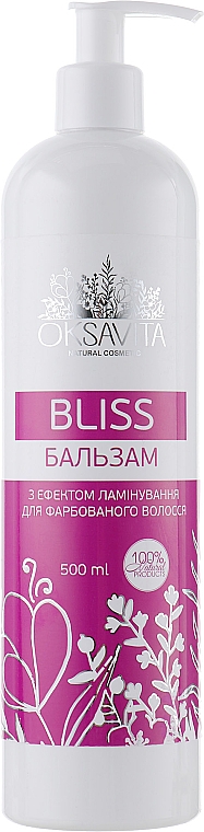 Balsam mit Laminierungseffekt für coloriertes Haar - Oksavita Bliss Balm — Bild N1