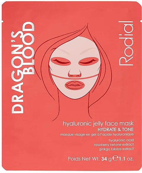Hyaluron-Gesichtsmaske - Rodial Dragon's Blood Hyaluronic Jelly Face Mask  — Bild N1