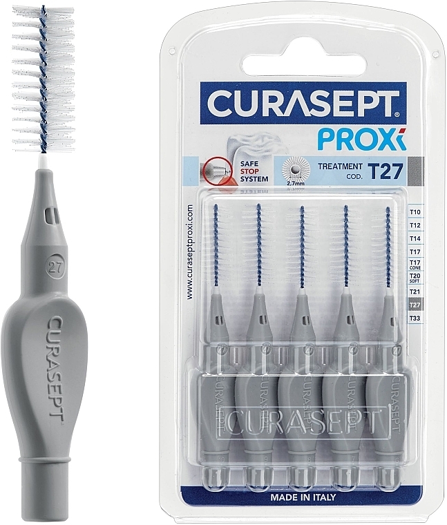 Interdentalbürsten 2.7 mm 5 St. grau - Curaprox Curasept Proxi Treatment T27 Grey — Bild N1