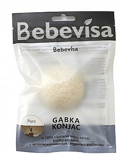 Konjac-Schwamm für das Gesicht pur - Bebevisa Pure Konjac Sponge — Bild N1