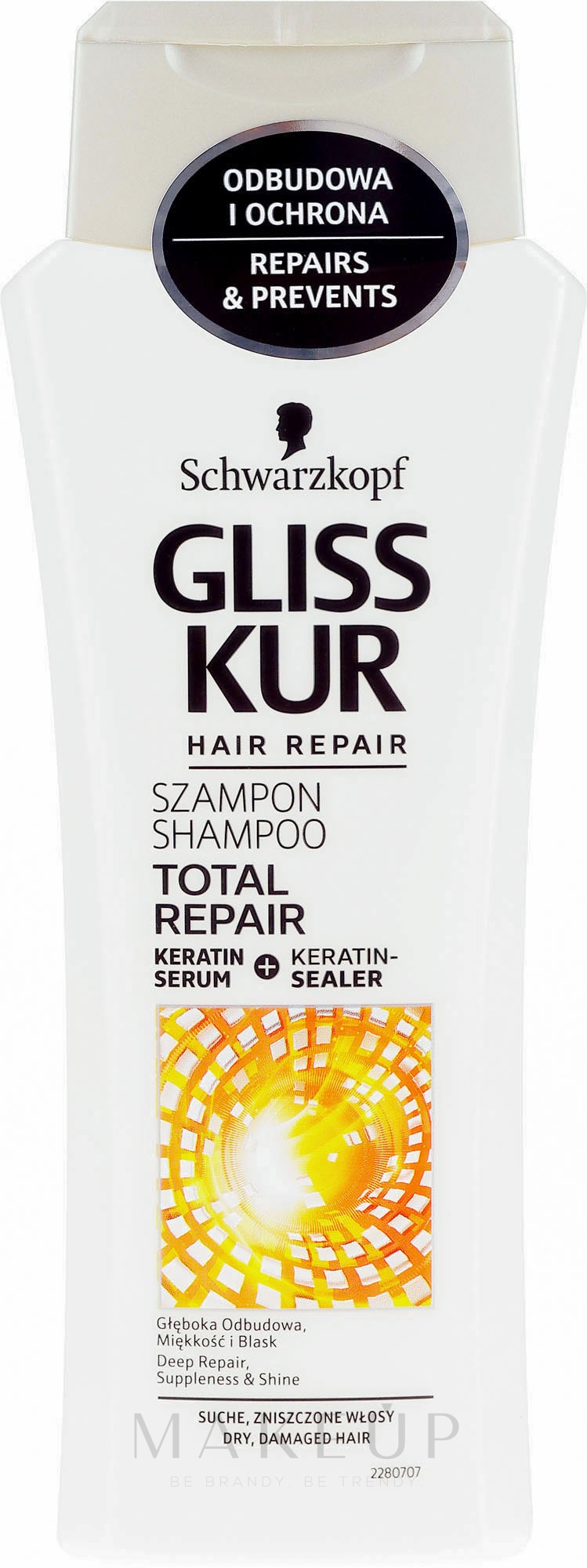 Shampoo für trockenes und strapaziertes Haar Total Repair - Gliss Kur Total Repair Shampoo — Bild 250 ml